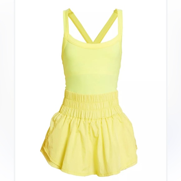 NWT Free People  FP Movement The Way Home Skortsie in Yellow - Picture 5 of 10